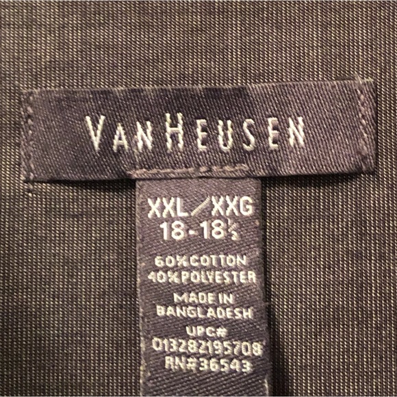 Van Heusen Red Plaid Long Sleeve Button Down Shirt, Size XXL, 18”- 18.5” - Picture 5 of 7